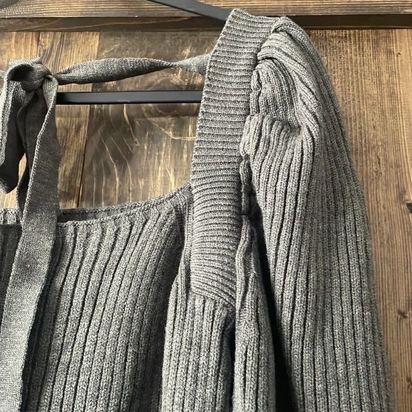 WAYF Puff Sleeve Mini Sweater Dress - Picture 5 of 6